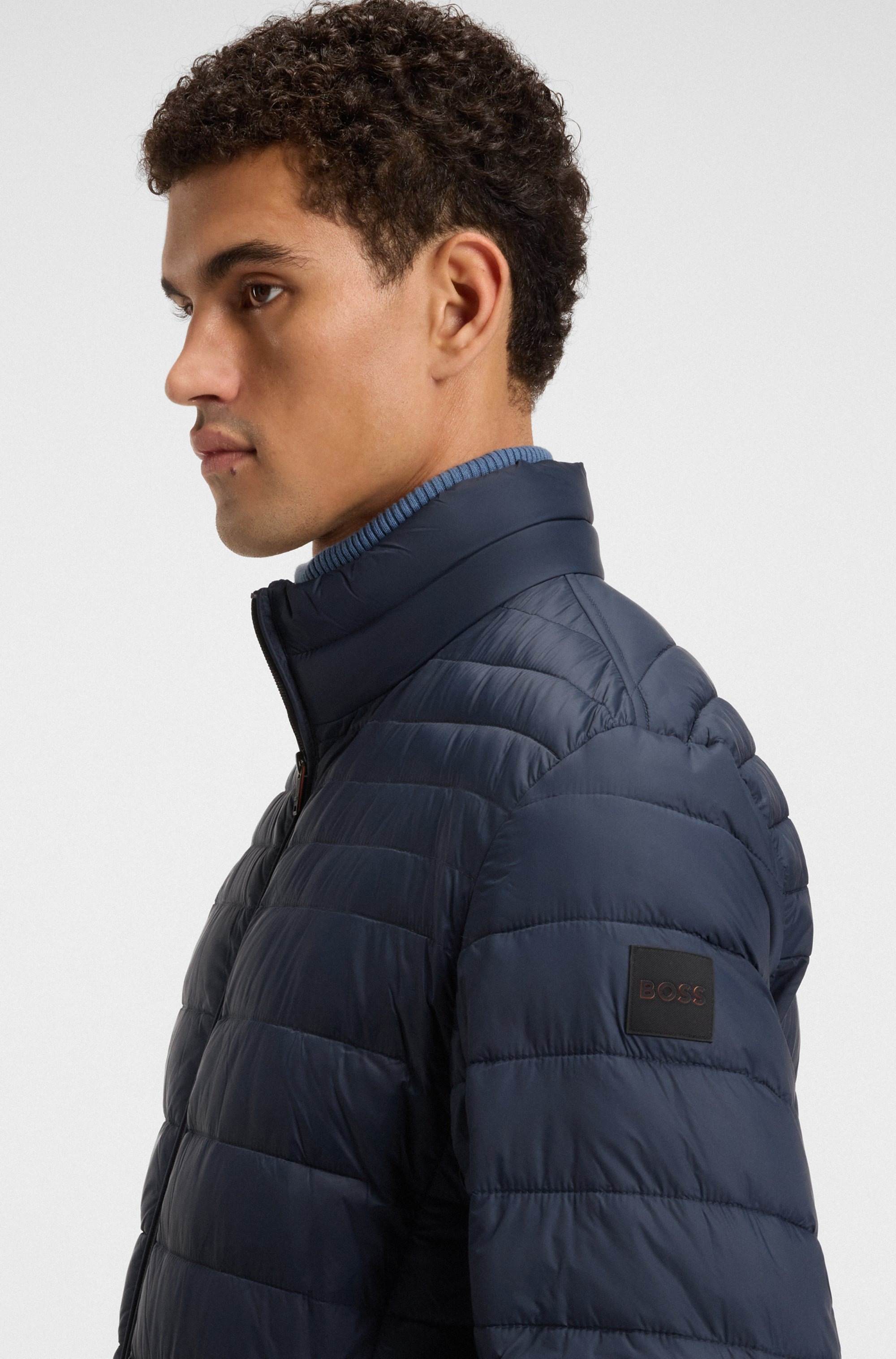 BOSS ORANGE Steppjacke »Oden« ohne Kapuze mit Stehkragen, slim fit, federleicht wasserabweisend