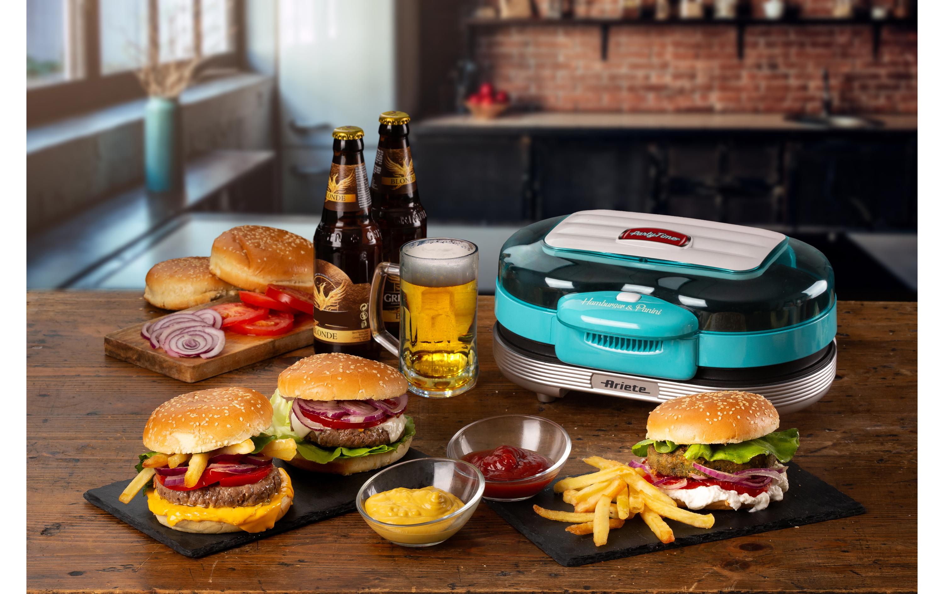 Hamburger-Grill Party Time ARI-205-BL 1200 W, BlauHamburger-Maschine