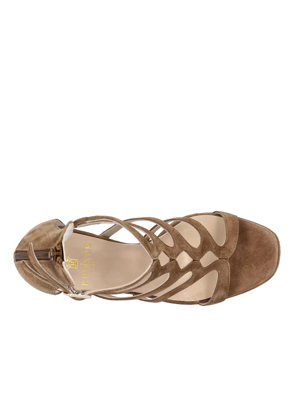 SPARTIATE PLATEAU ALEXIA VELOURS BEIGE