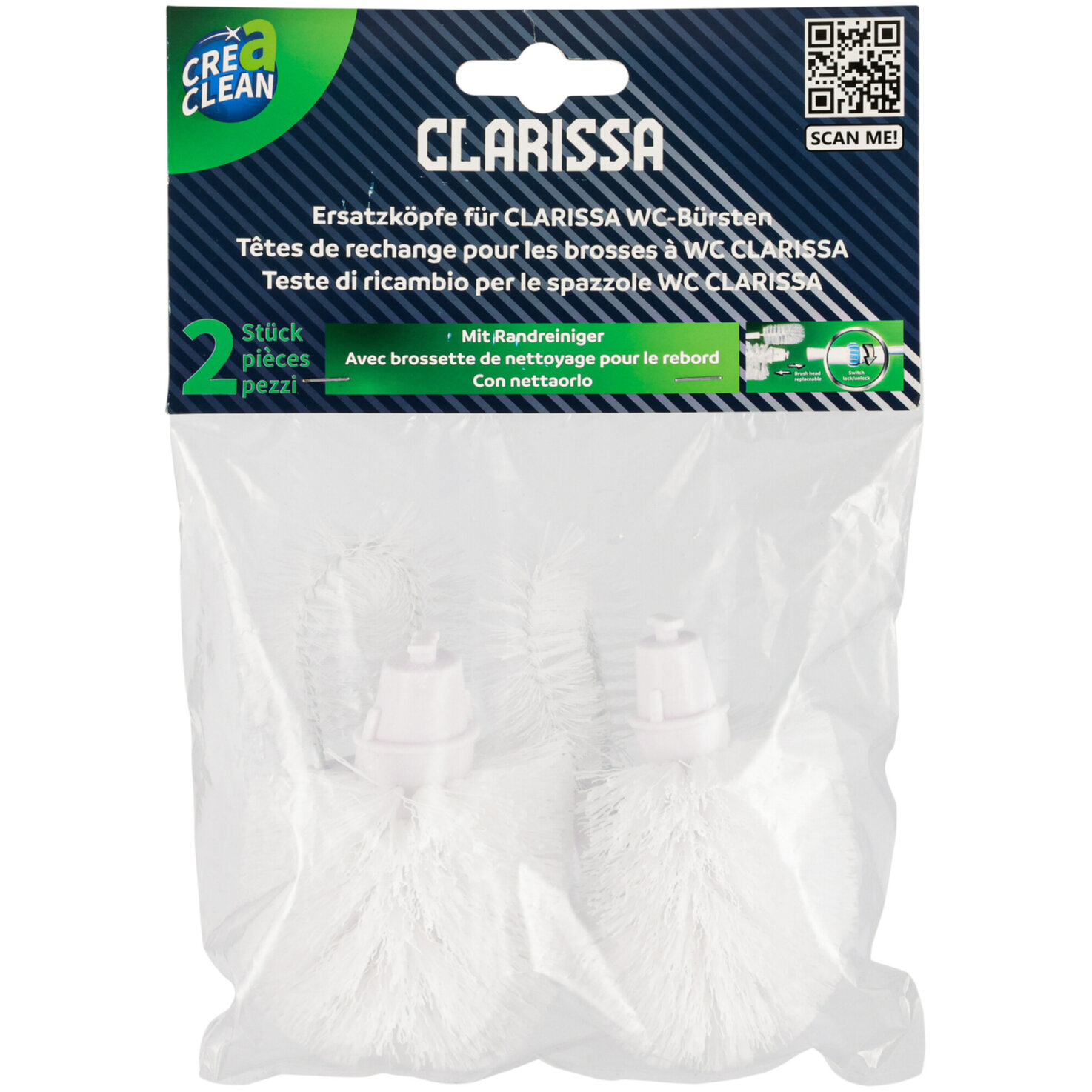 CREaCLEAN Clarissa WC Ersatzköpfe 2 Stück