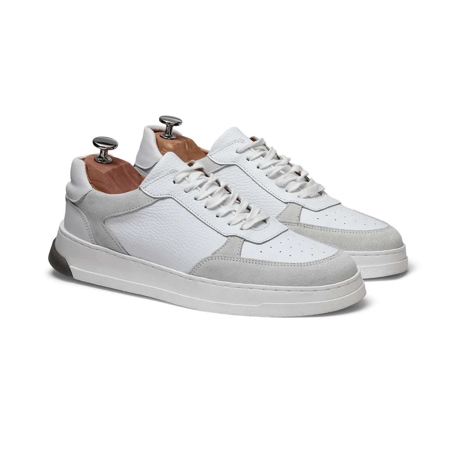 Dutone-Sneakers / Basket en cuir blanc