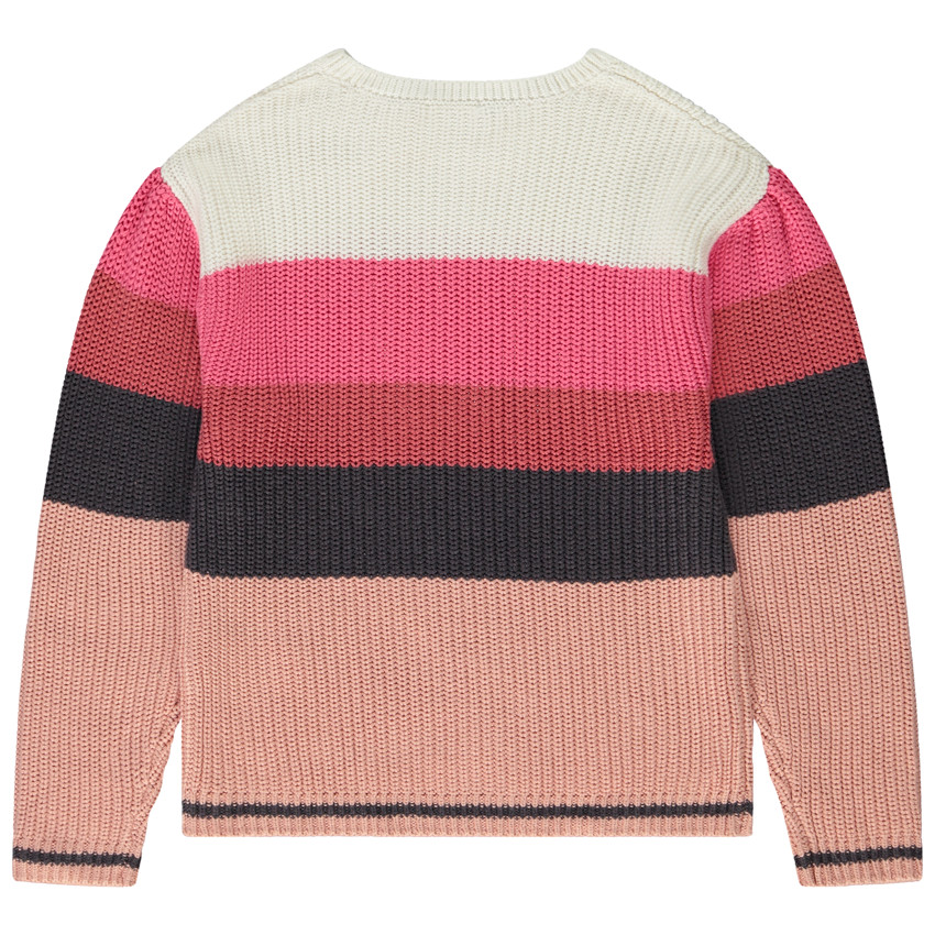 Pull en tricot effet color block pour fille