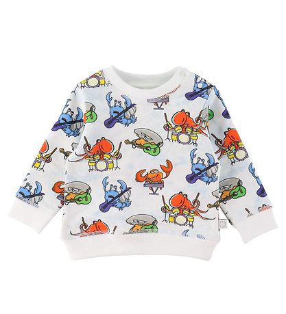 Stella McCartney Kids Sweatshirt - Weiß m. Meeresdruck