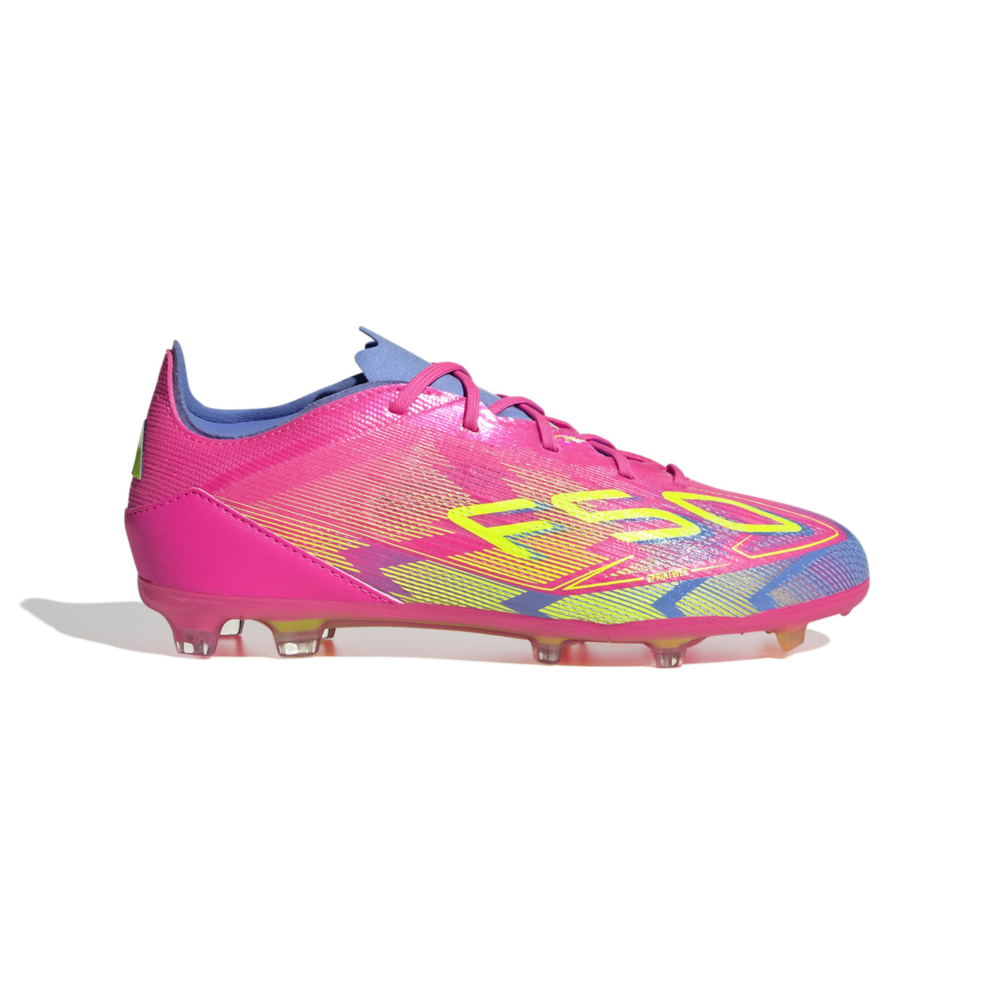 Adidas F50 Elite Gras Voetbalschoenen (FG) Kids Roze Neongeel Blauw