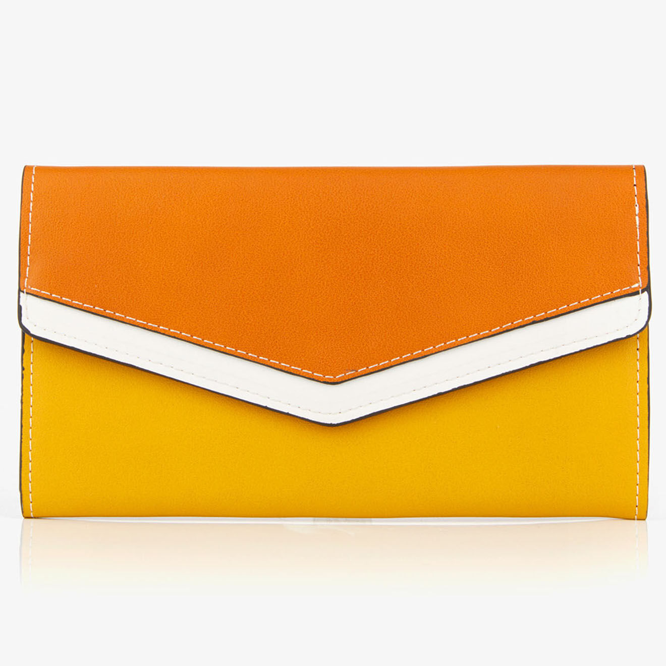 Mellow Yellow Pochette en Cuir Fymocarde moutarde - 19x11 cm