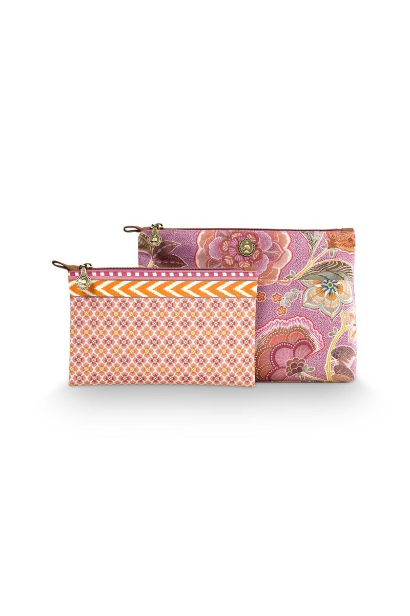 Pip Studio Caryn Cosmetic Bags Combi Matata Lilac