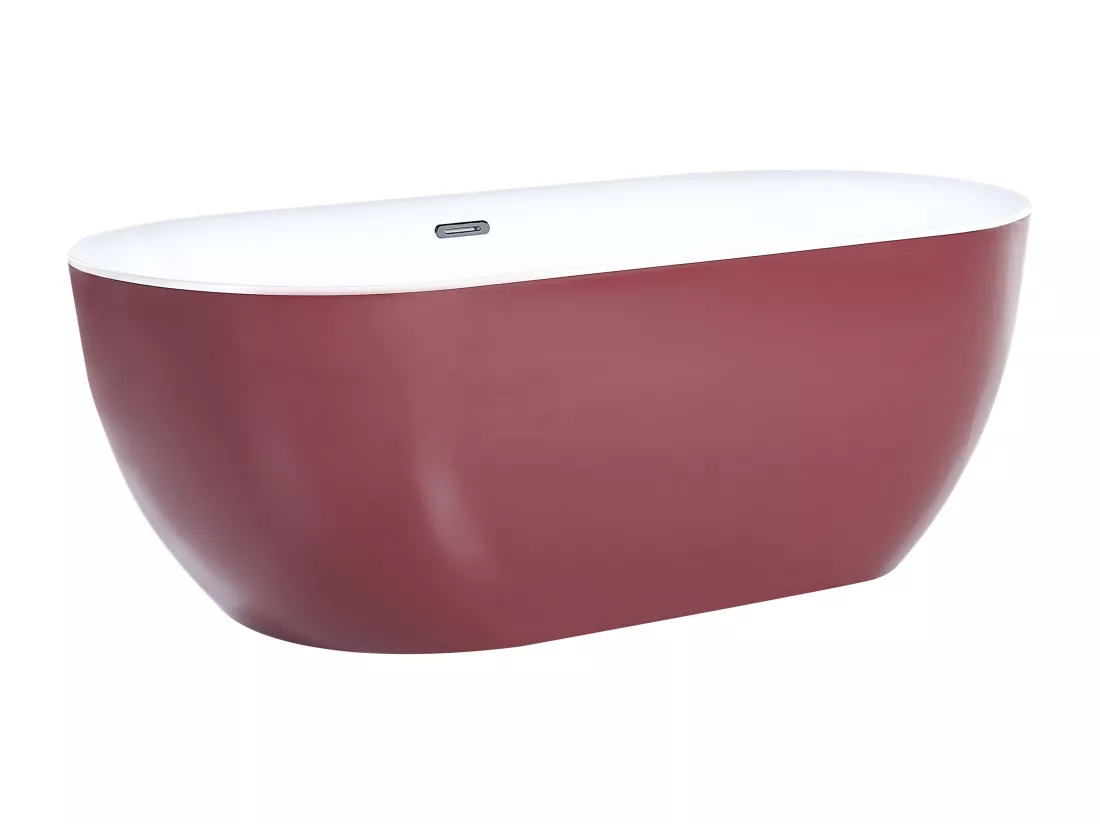 Baignoire îlot rouge bordeaux 170 x 80 cm CARRERA