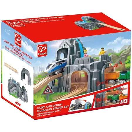 Hape E3739 Tunnelkombination mit Licht & Sound Eisenbahn-Zubehör