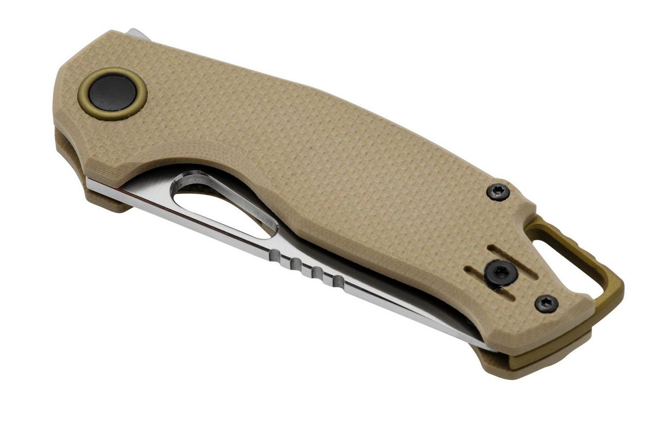 MKM Vincent VCN-GTS Satin N690CO, Tan G10, OD Green Aluminum zakmes, Jesper Voxnaes design