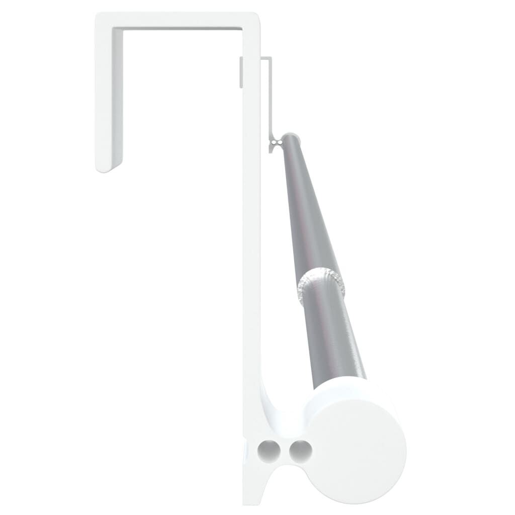 vidaXL Gordijnroedes, 2 stuks, wit en zilver, 60-105 cm, aluminium