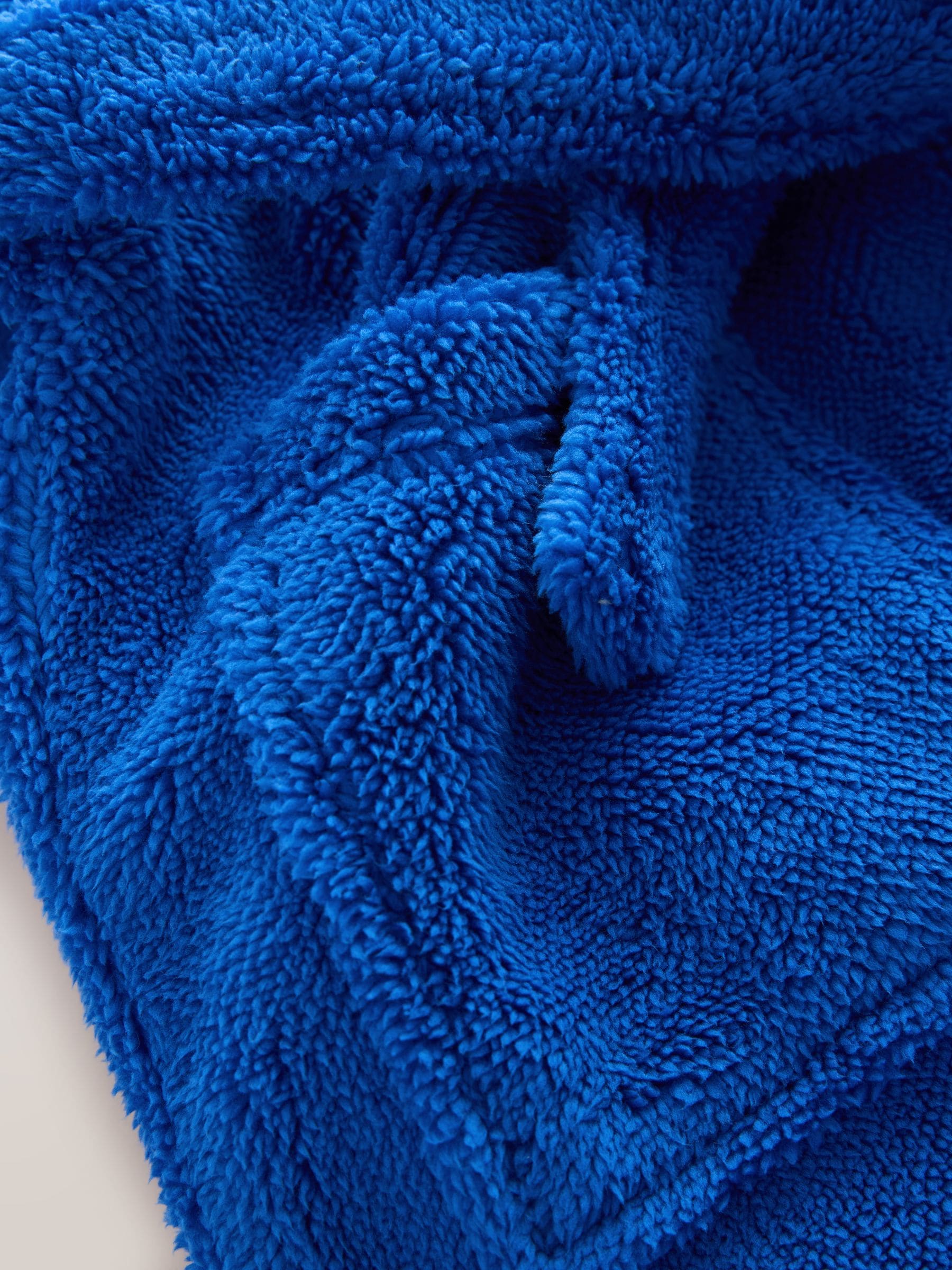 Kobaltblauw - Fleece badjas (1,5-16jr)
