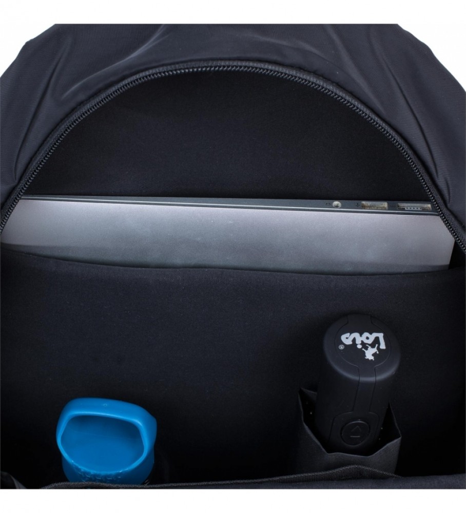 Mochila unissex Skechers com bolso interno para iPad/tablet, Ideal S912, preta - 48 x 31 x 18 cm -