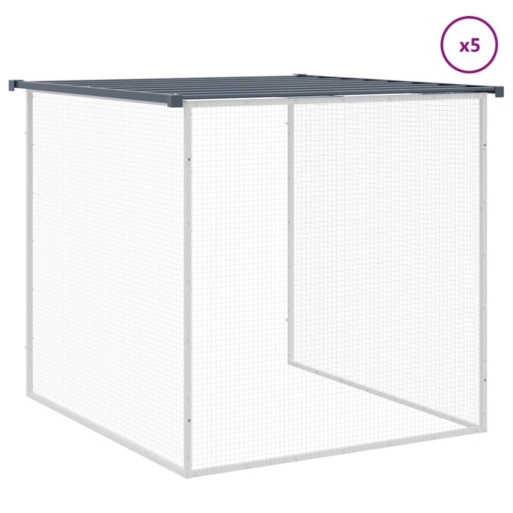 Poulailler avec toit anthracite 603x98x90 cm acier galvanisé