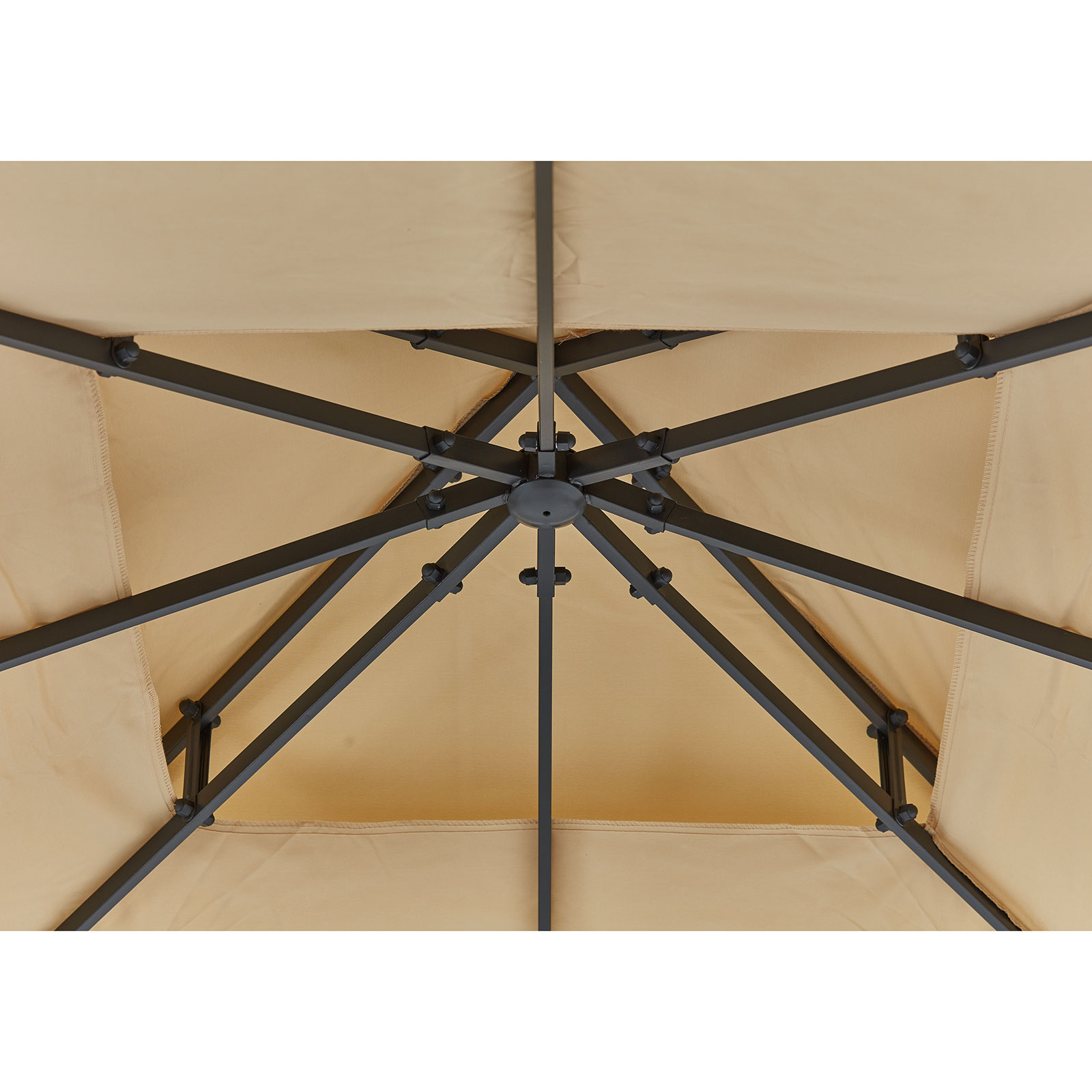 Pavillon - beige-anthrazit -3x3 Meter