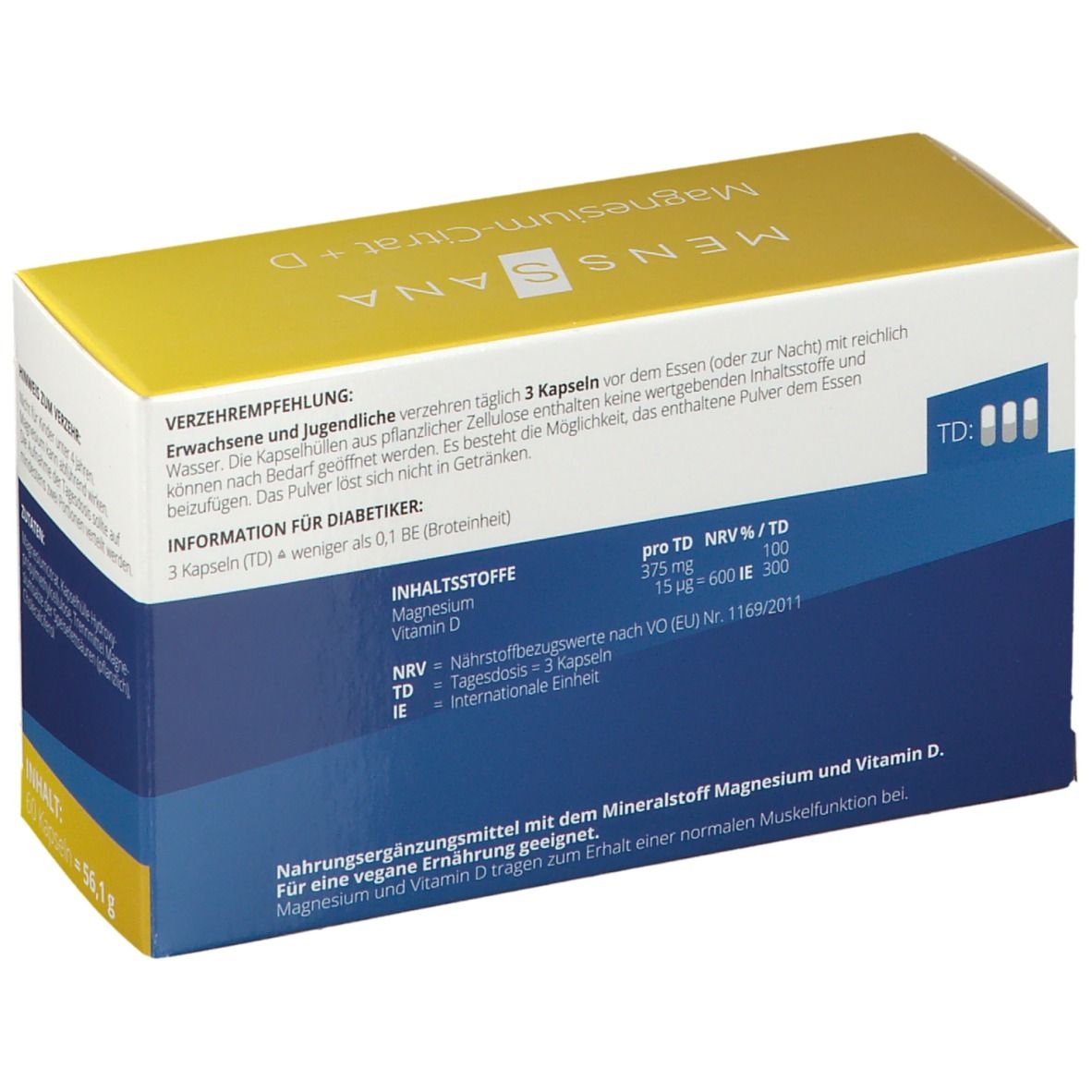 MENSSANA Magnesium-Citrat +D
