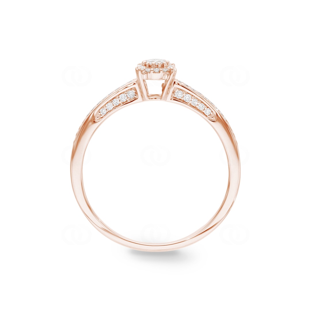 0.26 Karat Diamanten Verlobungsring 750/18 K Roségold