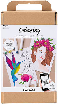 Creativ Company DIY Startsett til Fargelegging med Tusjer