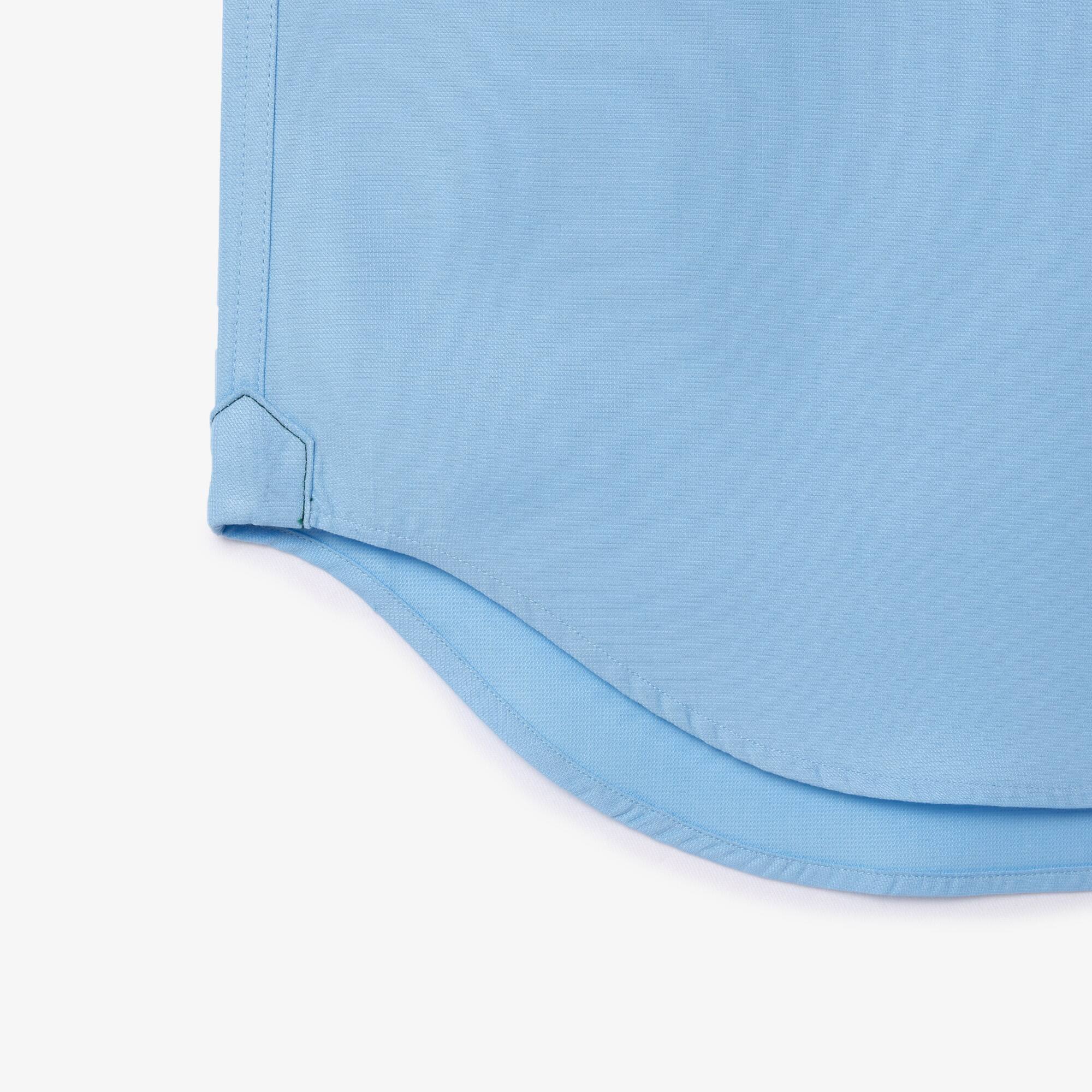 Chemise regular fit unie à manches courtes en coton premium Manches Courtes - Bleu - Lacoste - Homme