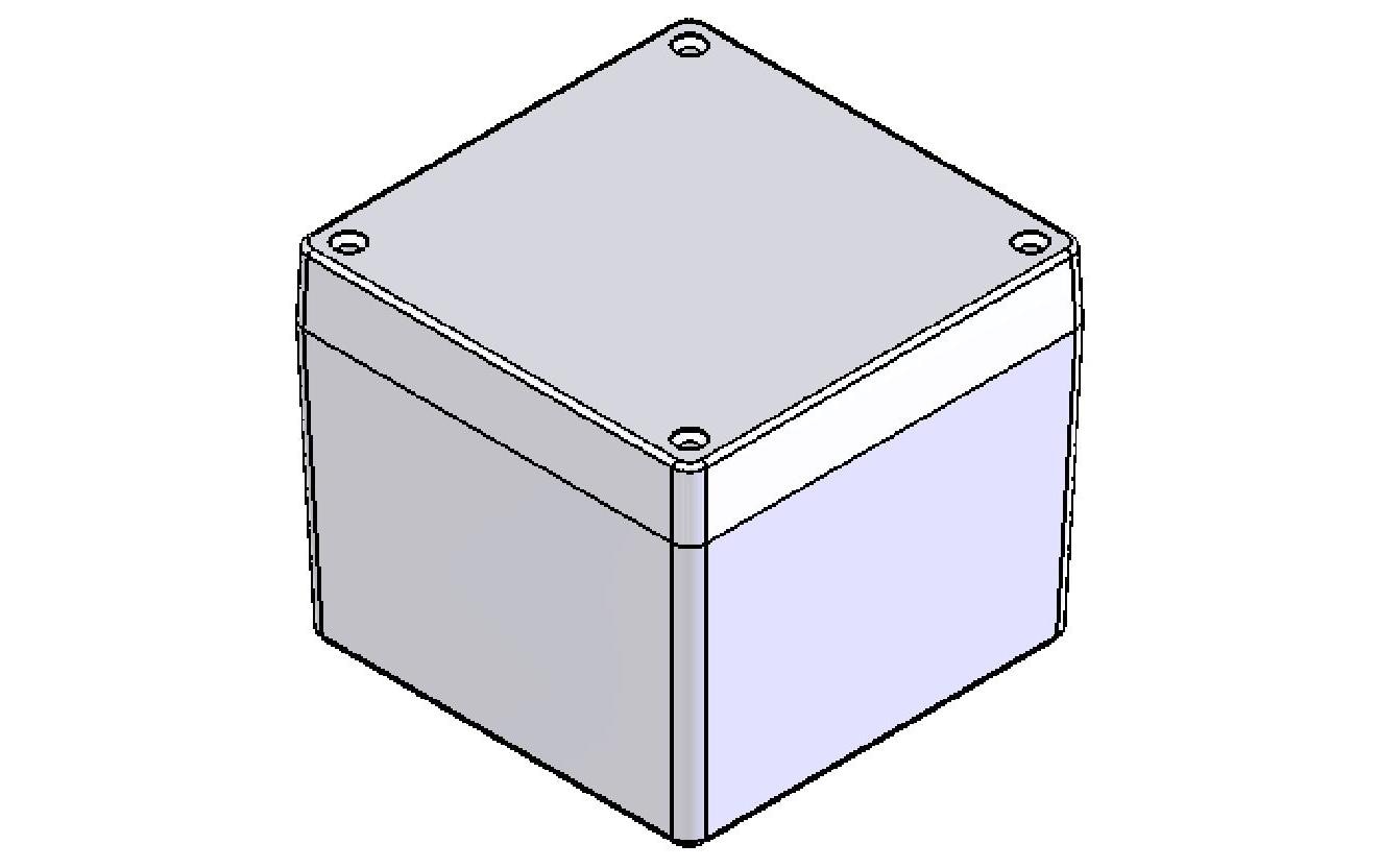 Gehäuse Aluminium G137 120.5 x 120.5 x 101.5 mmAbgedichtetes Aluminium-Gehäuse für Elektronik
