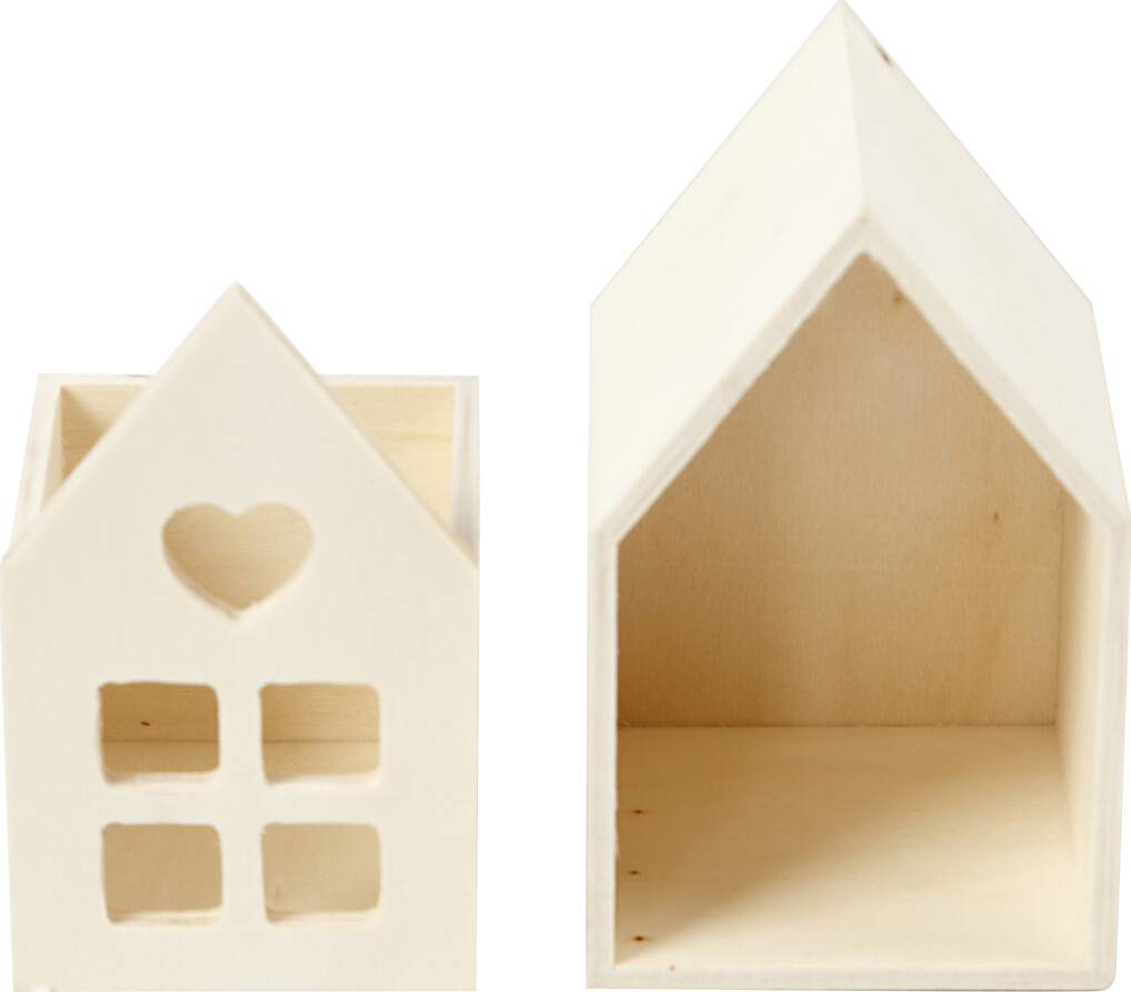 Hus Med Skuffe - H 10,8 CM - D 6,8 CM - 1 Stk