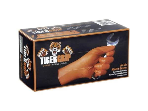 Kunzer TIGER GRIP L 100 stk Nitril Engangshandske Størrelse (handsker): L EN 374-2, EN 374-3, EN 455