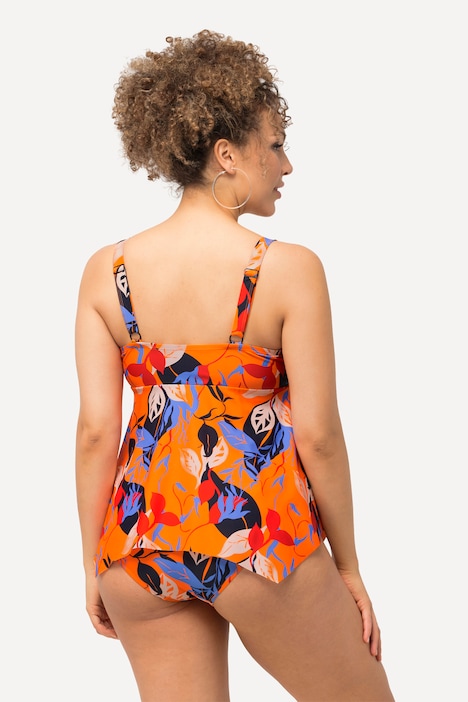 Tankini, Blätter, Softcups, Träger verstellbar, recycelt