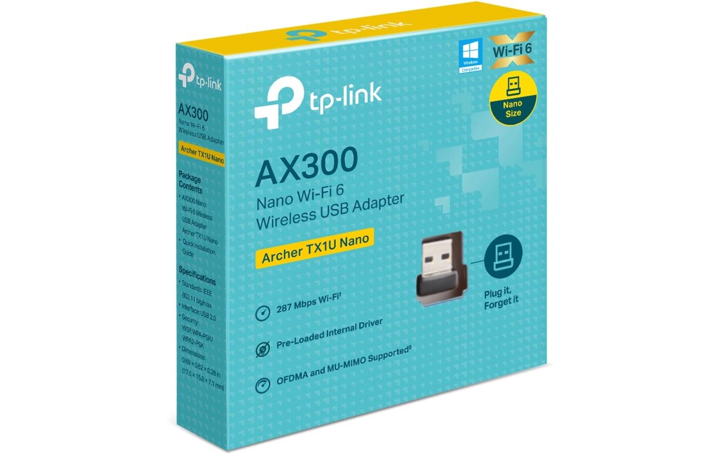WLAN-AX USB-Stick AX300 Nano Wi-Fi 6 USB AdapterAX300 Nano Wi-Fi 6 WLAN-USB-Adapter