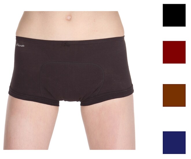 Adira Period Panty - Menstruation Inkontinenz Hot Pants in braun Gr. XXS
