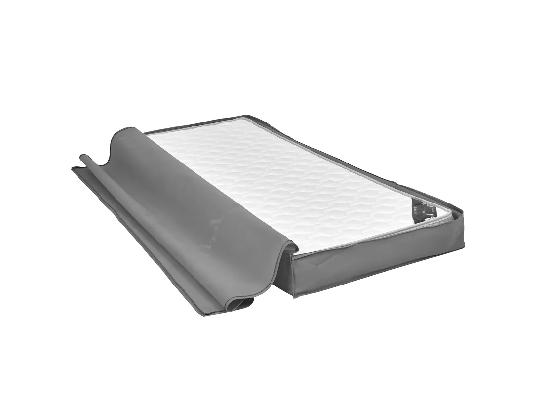 Housse de rangement de matelas 90x200 cm tissu gris SOMNUM