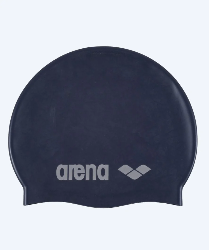 Arena badehætte til junior (6-12) - Classic Silikone - Mørkeblå/grå