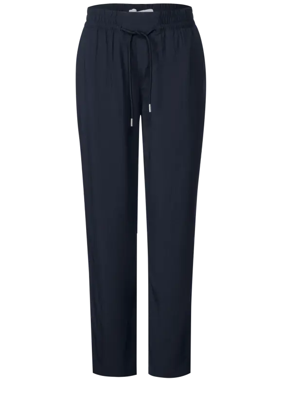 Viskose Loose Fit Hose - deep blue