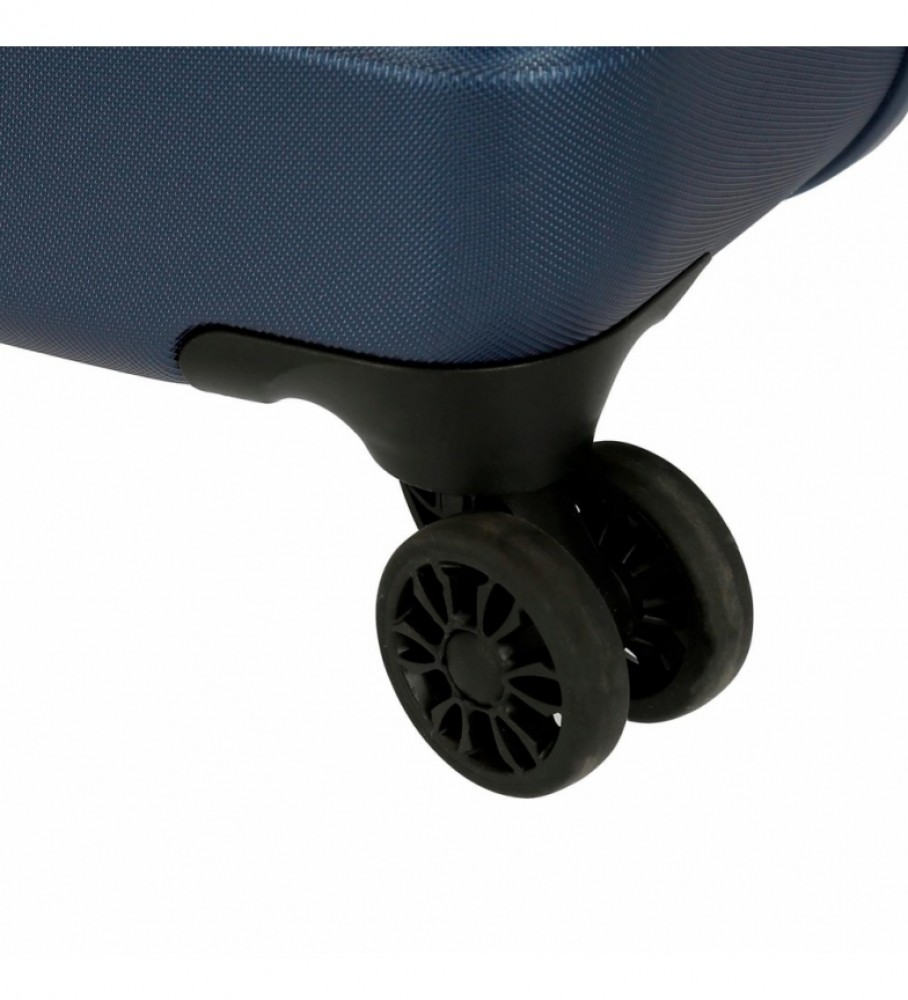 Mala de tamanho médio Roll Road, rígida, azul marinho, Roll Road India - 48x70x27cm -