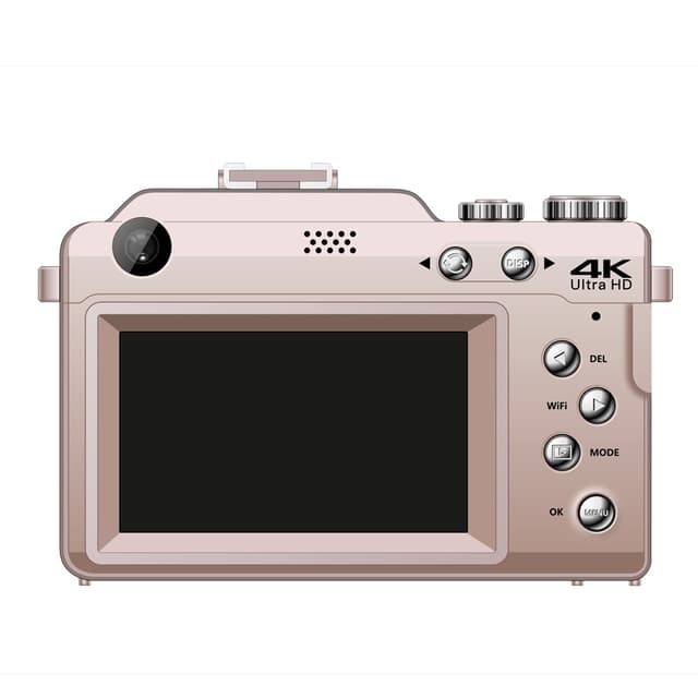 Digitalkamera 4K/48MP/18X digital zoom/stabilisering/autofokus/dobbeltkamera Hvid