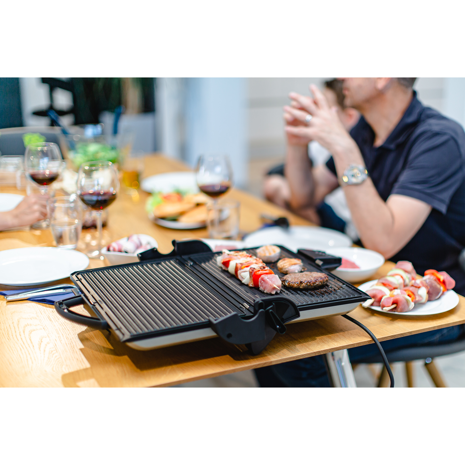 STEBA Kontaktgrill - champagner-metallic - stufenlose Temperaturregelung