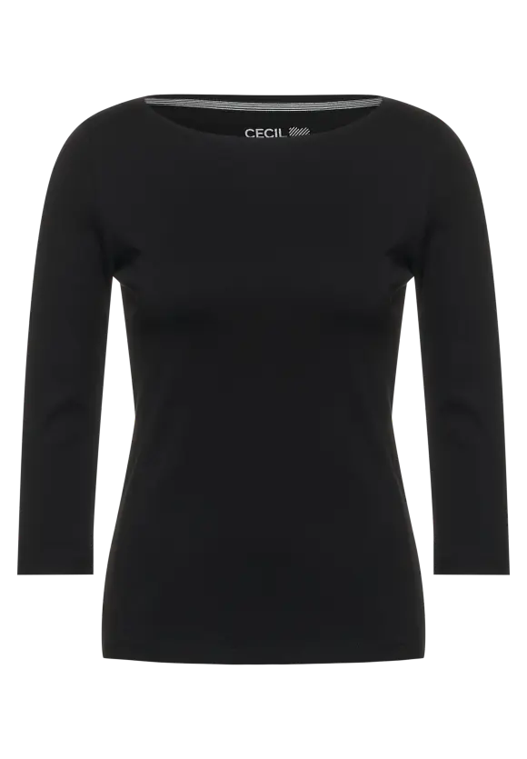 Basic T-Shirt in Unifarbe - Black