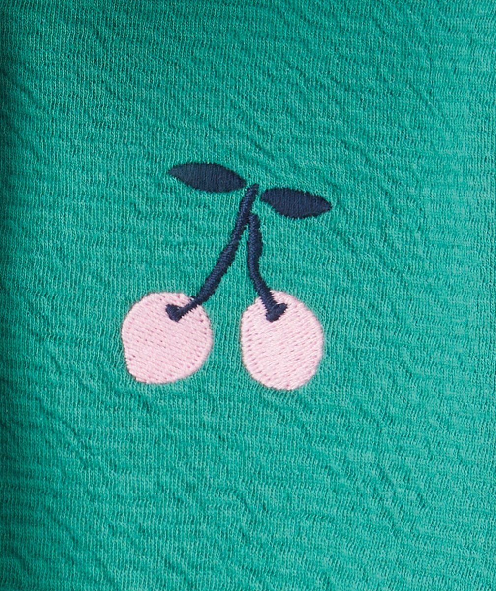 ROBE MANCHES LONGUES BÉBÉ FILLE VERTE AVEC COL CLAUDINE