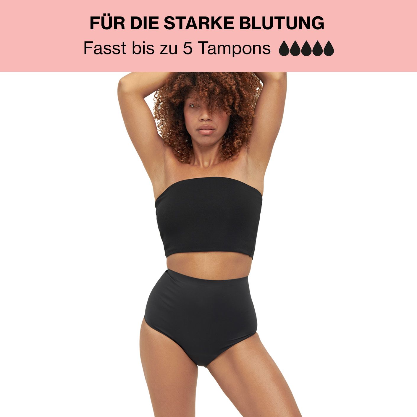 mymonthlys Periodenunterwäsche - 3er Set High Waist Periodenslip MONA stark