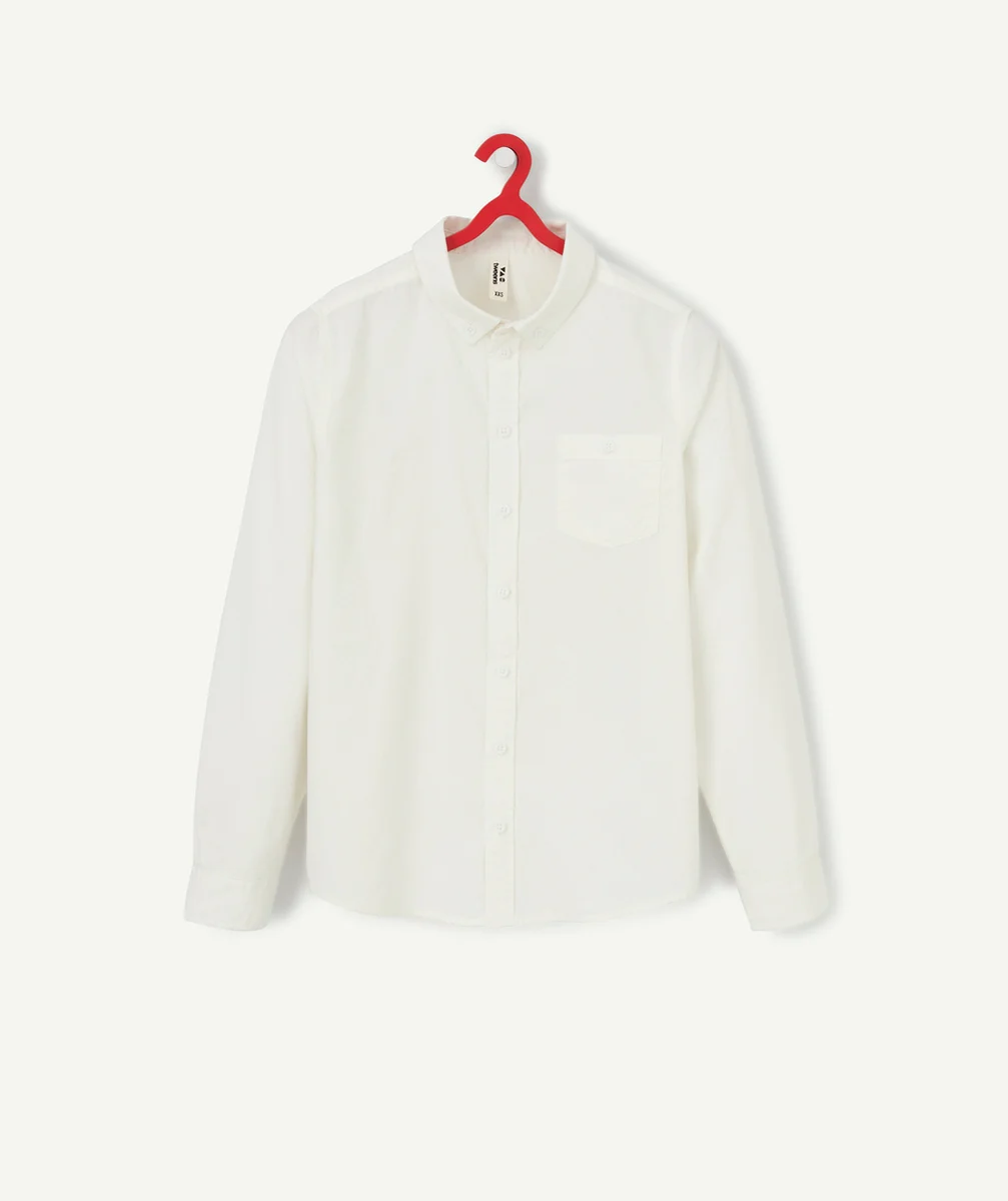 CHEMISE BLANCHE EN COTON GARÇON