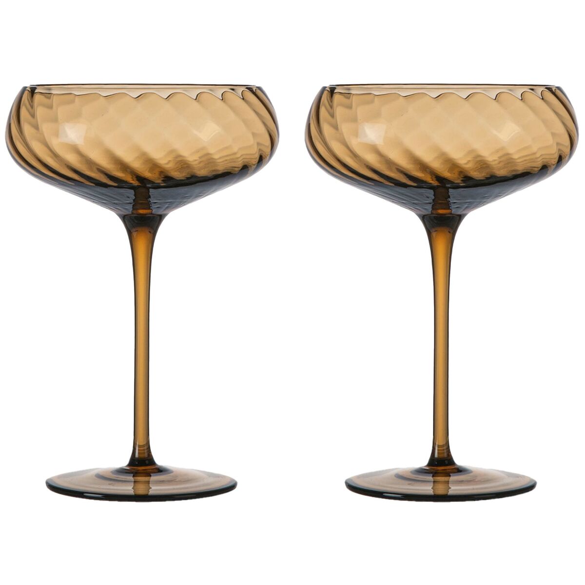 Opacity champagneglass 30 cl 2-pakning, brun
