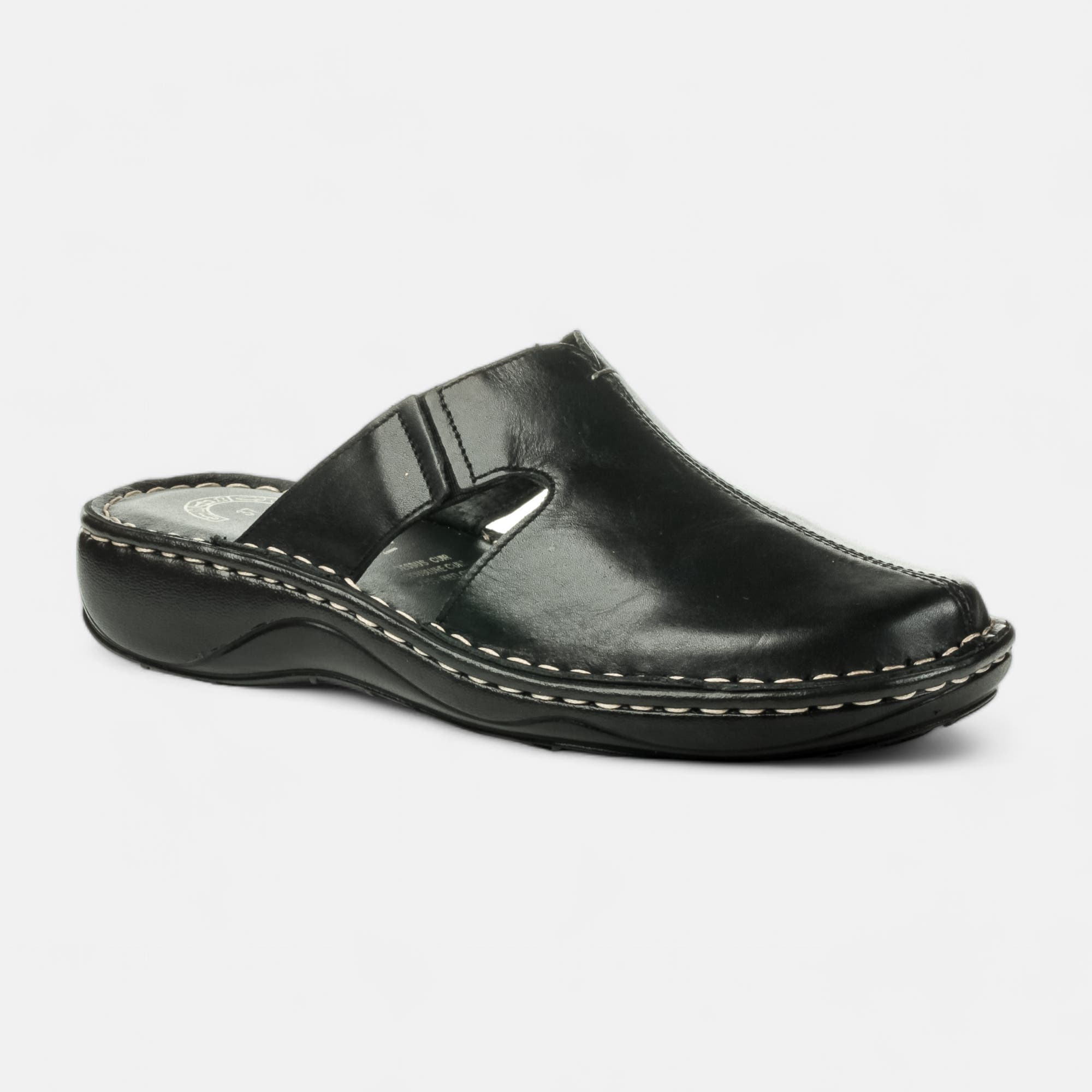 Sabots Femme en cuir noir