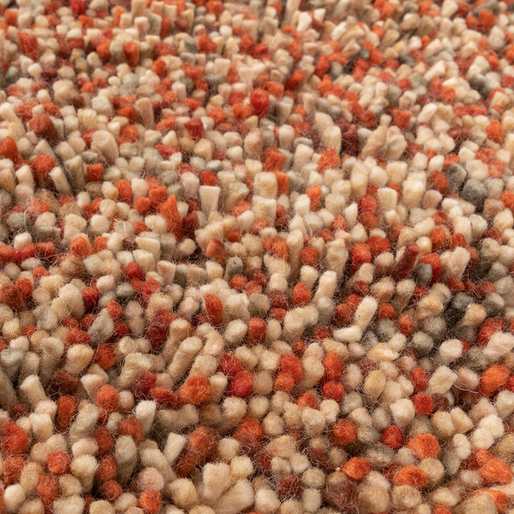 Hoogpolig wollen vloerkleed - Elin Rood/Terra