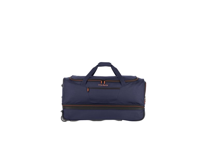 travelite Reisekoffer BASICS Marine 70 cm Sportliche Trolley Reisetasche für variable Gepäckmengen