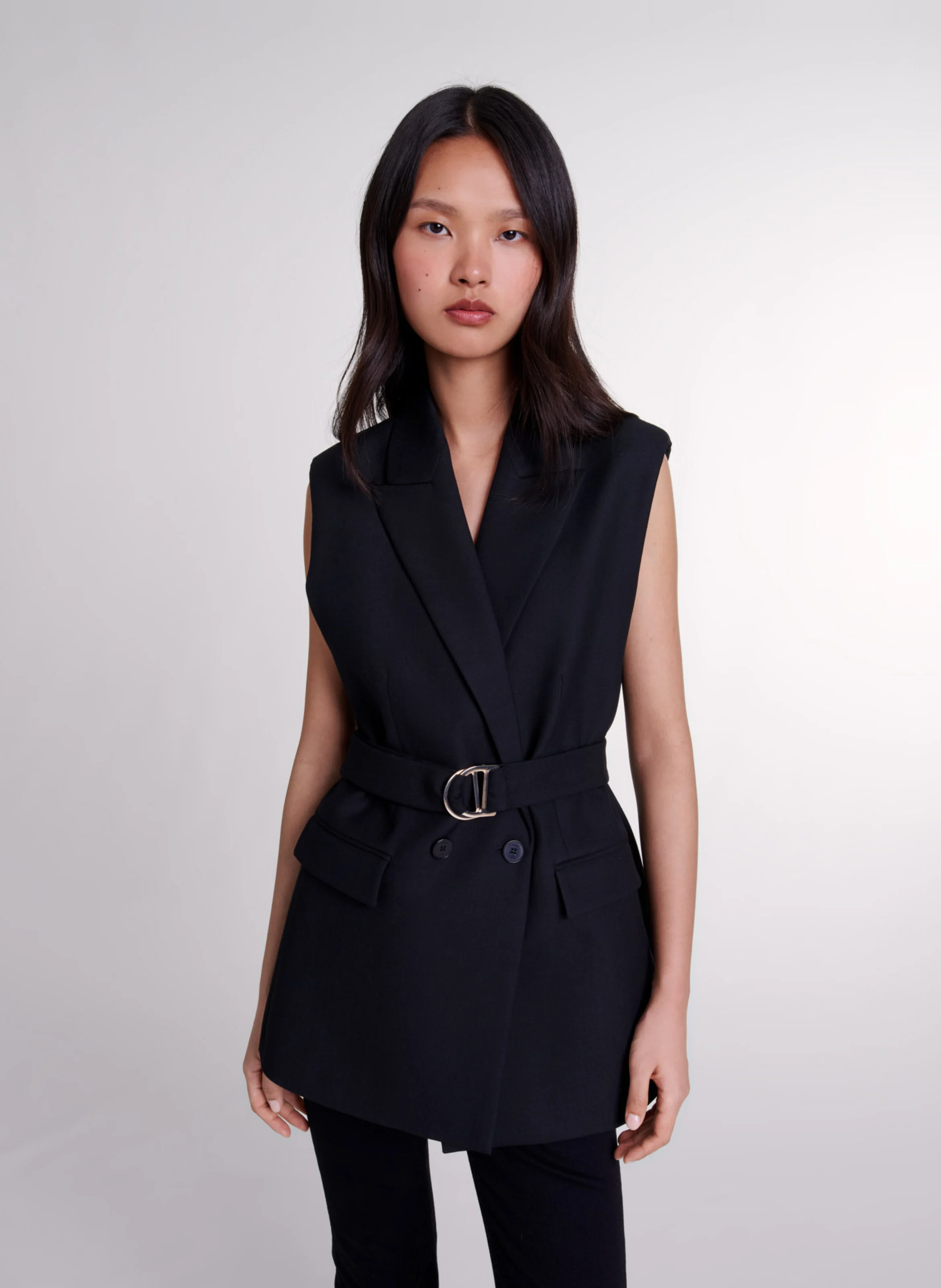 Veste de tailleur droite| Noir