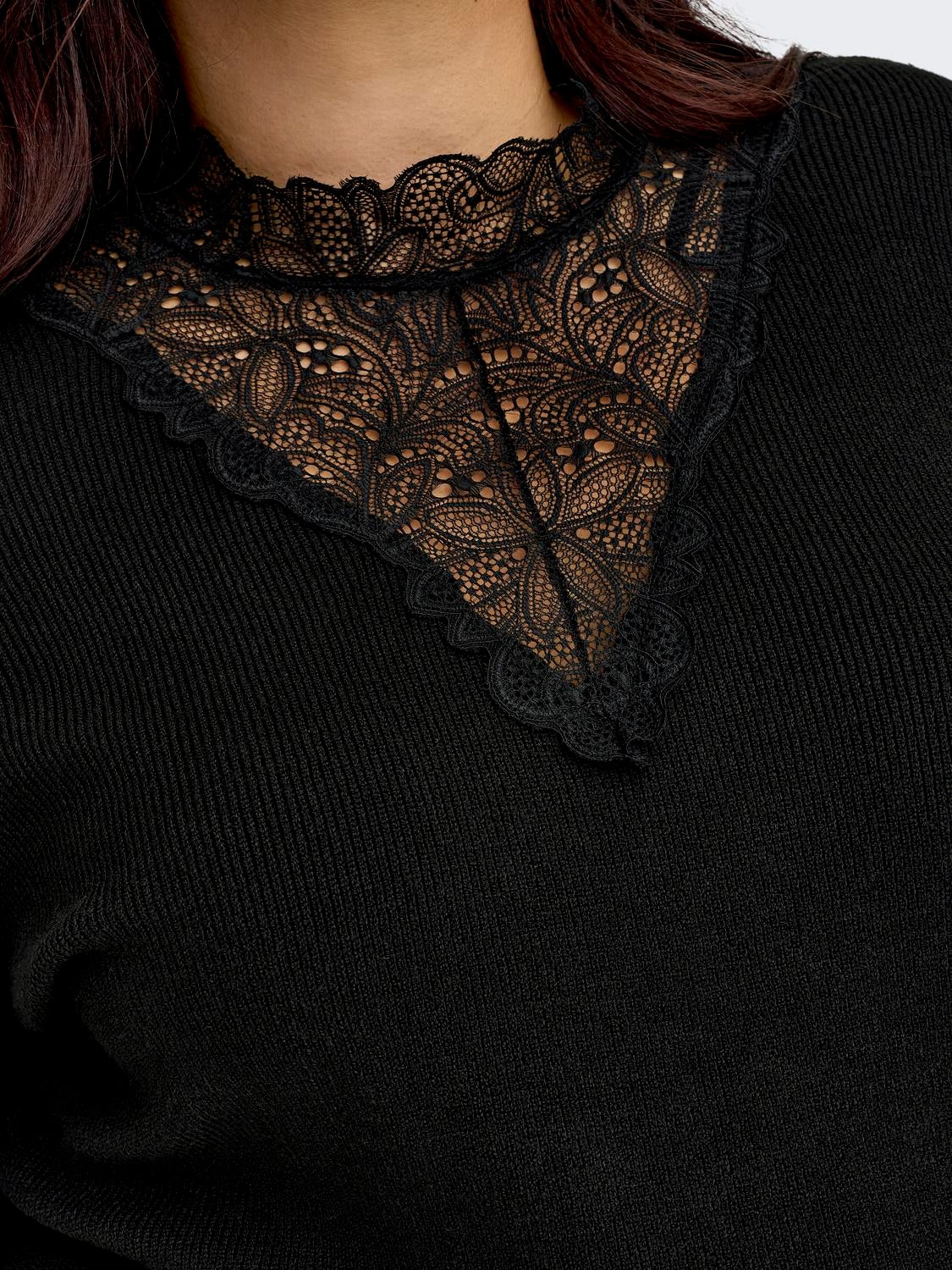 CARREBECCA Strickpullover Black