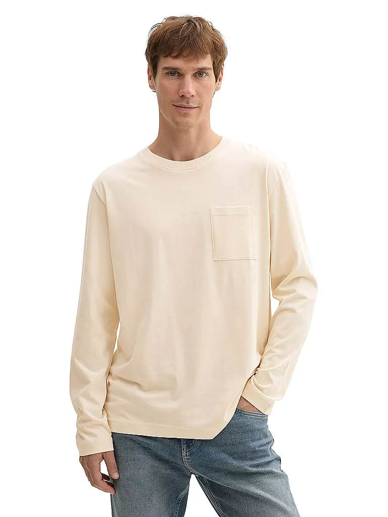 TOM TAILOR Langarmshirt beige