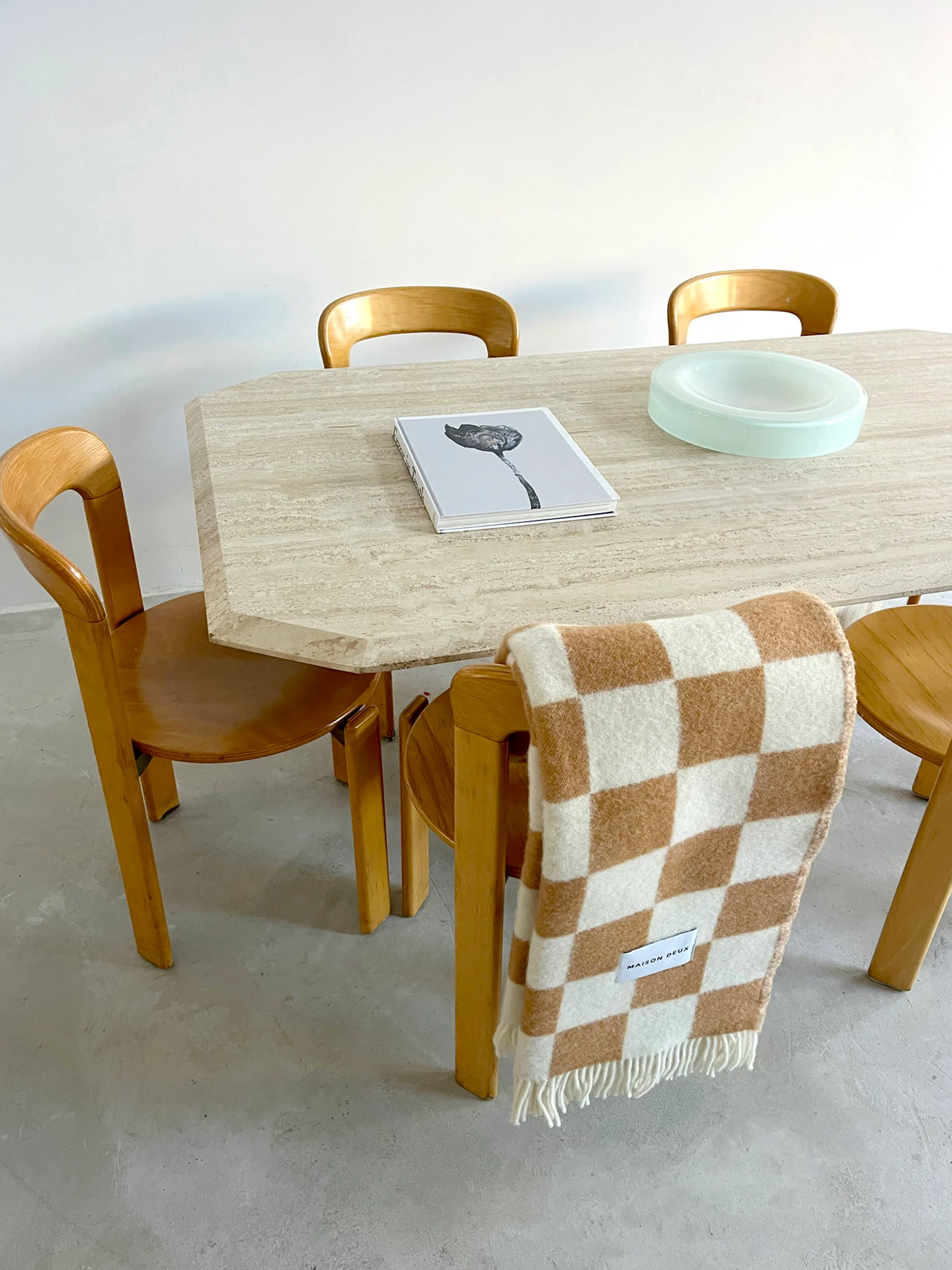Wollen plaid Checkerboard met ruitjespatroon