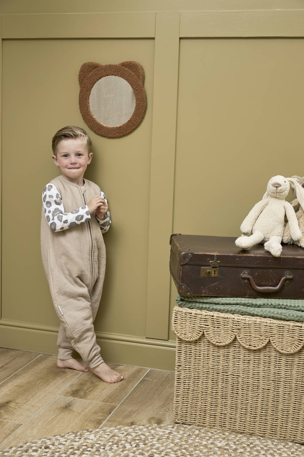 gevoerde slaapoverall jumperbeige