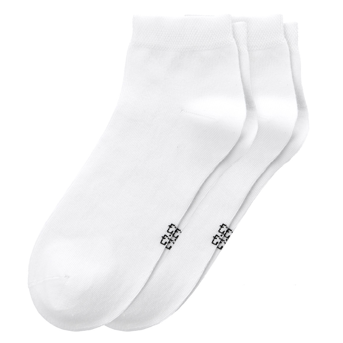 VanVaan 2 Paar Herren Sneaker-Socken in Knöchelhöhe weiss