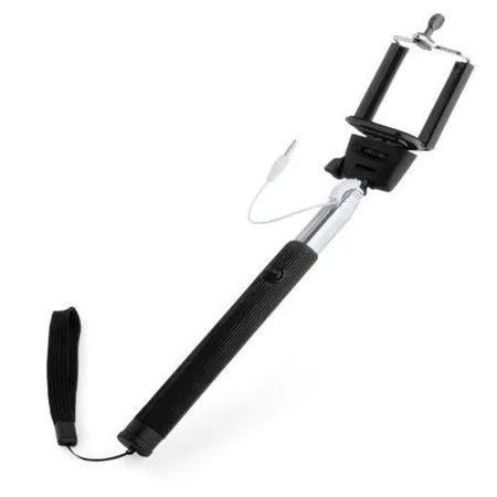 Selfie Stick mit integriertem Auslöser, schwarz