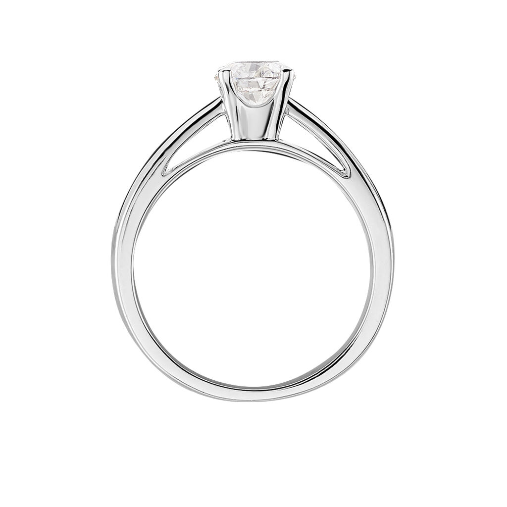 Bague Solitaire Iris Or Blanc Diamant